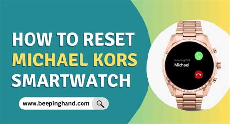 michael kors smartwatch reset knopf